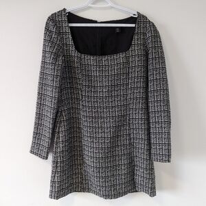 Christian Lacroix Women's Tweed Dress, Size US 10, Black and White